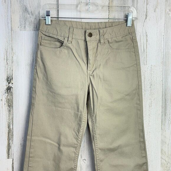 Carhartt Pants Youth Size 12 Brown Canvas Elastic Waist Straight Leg Chores Work - Picture 3 of 9